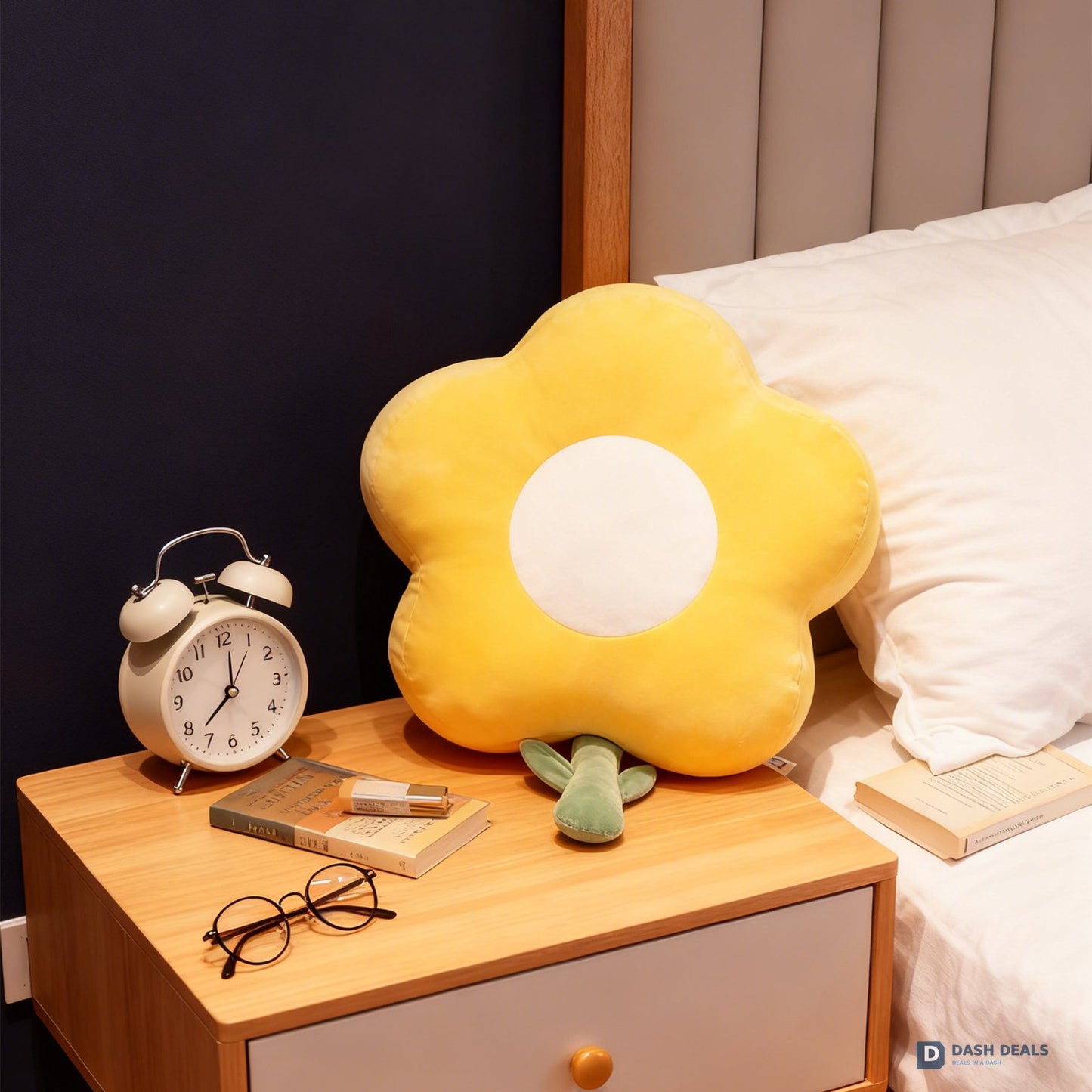 Yellow Flower Hand Warmer Pillow 35cm — Cozy Plush Hand Warmer for Cold Hands & Office
