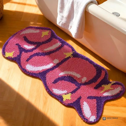 Fluffy Bedroom Rug 2x3 — Soft Microfiber Non-Slip Absorbent, Modern Aesthetic Decor