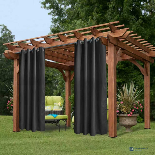 Indoor Outdoor Grommet Curtain 50x84 — 1 Panel, 3 Color Options, Light Filtering