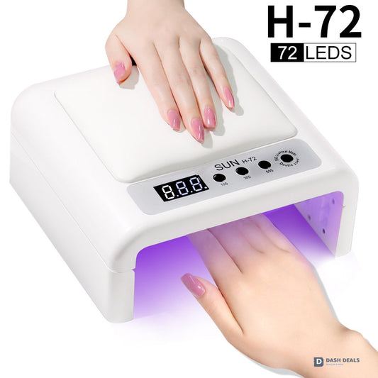 Large UV LED Nail Lamp with Arm Rest - Professional Salon Nail Dryer for Gel Polish, Press On Nail Curing, Wide-Coverage Curing Light for Nail Technicians