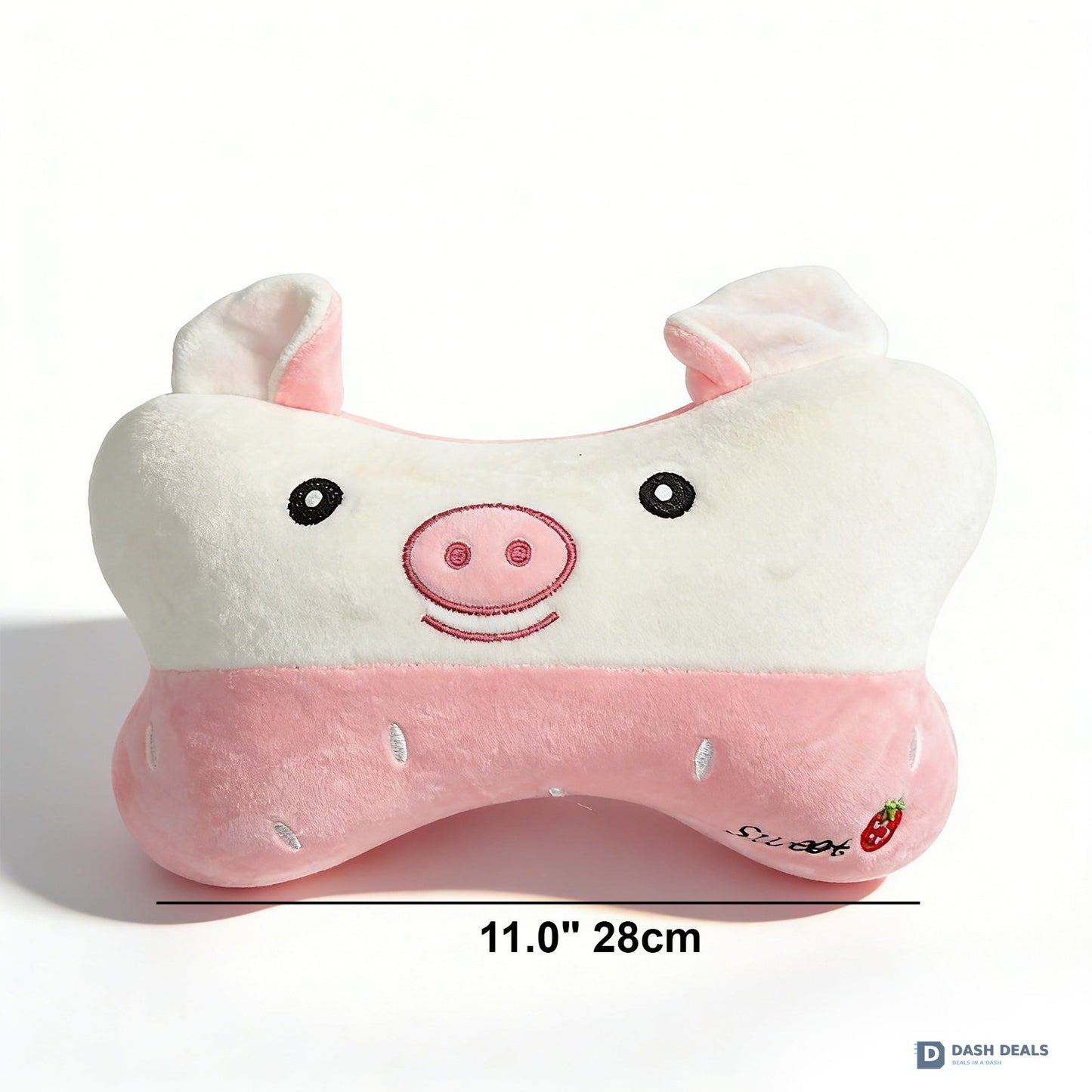Piggy Plush Pillow — Cute Animal Stuffed Pillow for Kids Bedroom & Reading Nook