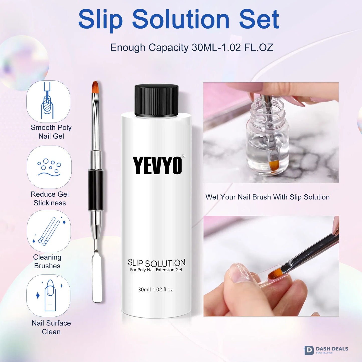 Polygel Nail Kit with UV Nail Lamp - 6-in-1 Polygel Set with Slip Solution, Top & Base Coat, Builder Nails Art Tools for Beginners, Complete Polygel Starter Kit