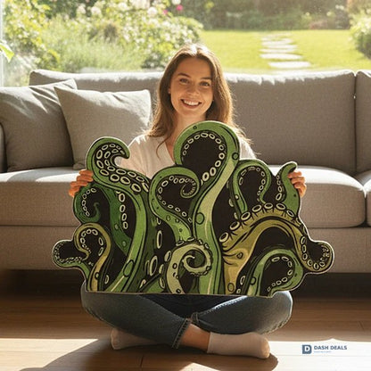 Cthulhu Octopus Bath Rug 27x18 — Gothic Anime Water-Absorbent Mat, Gamer Decor Gift