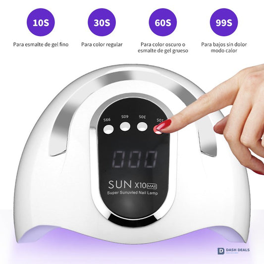 UV LED Nail Lamp 45 Beads - Professional Auto-Sensor Nail Dryer for Gel Polish, 4 Timer Settings, Fast-Curing Salon Manicure Lamp for Home & Pro Use