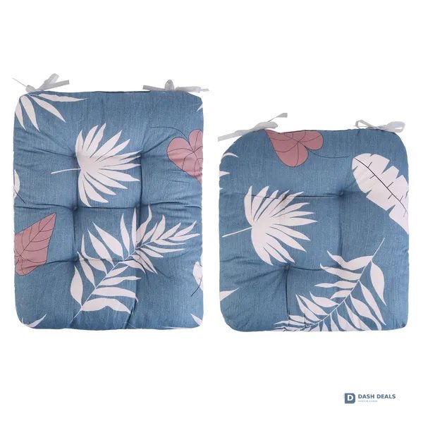 2-Piece Rocking Chair Cushion Set — Upper Back & Seat with Non-Slip Ties, Indoor & Outdoor