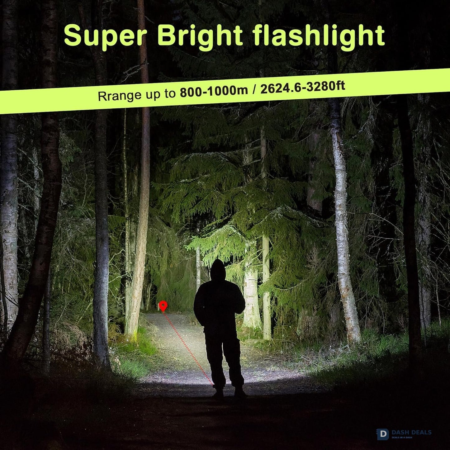 LED Rechargeable Tactical Flashlight 10,000 Lumen Rated - USB Tactical Torch with 4 Modes, Zoomable Beam, IPX4 Waterproof for Camping & Emergency