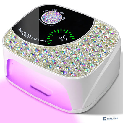 Cordless Rechargeable UV LED Nail Lamp Professional - Wireless Gel Polish Curing Light with 4 Timers, Auto Sensor, Portable Nail Art Tool for Salon & Home
