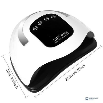 UV LED Nail Lamp 72-81 Beads - Pro High-Output Gel Polish Curing Light, 4 Timer Settings, Auto Sensor, Salon-Grade Wide-Coverage Nail Dryer