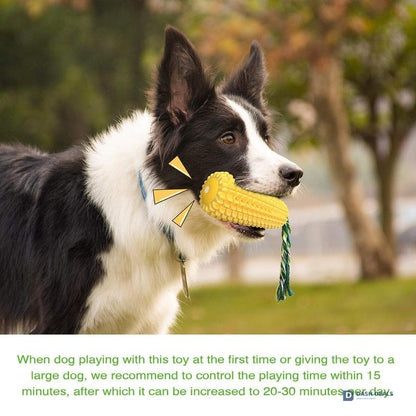 Squeaky Corn-Stick Dog Chew & Rope Toy — Small, Medium & Large Breeds