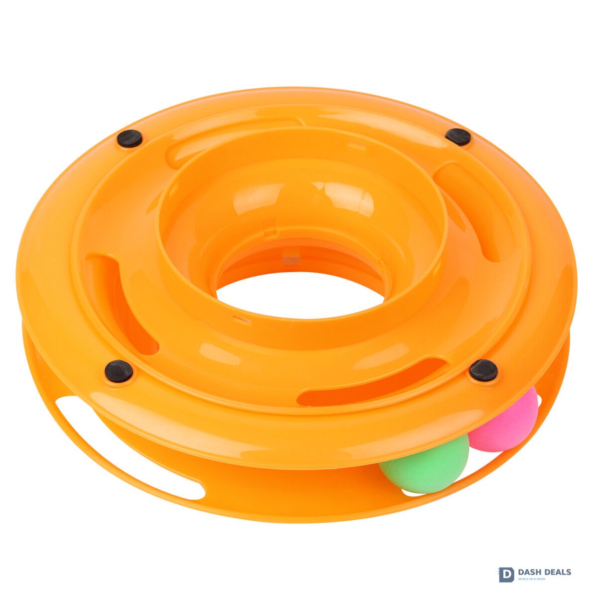 Interactive Cat Crazy Ball Disk Toy — Trilaminar Amusement Plate for Indoor Cats & Kittens