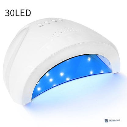 UV LED Nail Lamp 30 Beads - Smart Sensor Nail Dryer for Gel Polish, 4 Timer Settings, Fast-Curing Home Manicure Lamp for Salon-Quality Nails at Home