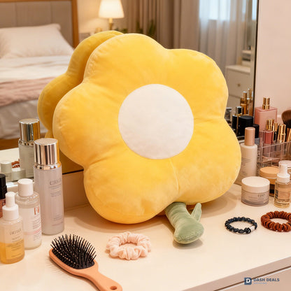 Yellow Flower Hand Warmer Pillow 35cm — Cozy Plush Hand Warmer for Cold Hands & Office