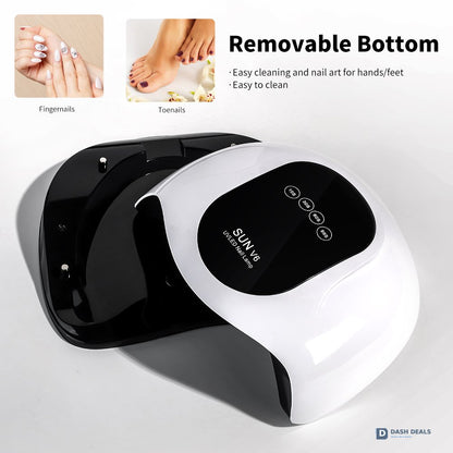 Portable UV LED Nail Light - Mini Travel Nail Dryer with Auto Sensor, 4 Timer Settings, Fast-Curing UV Nail Lamp for Fingernails & Toenails on the Go