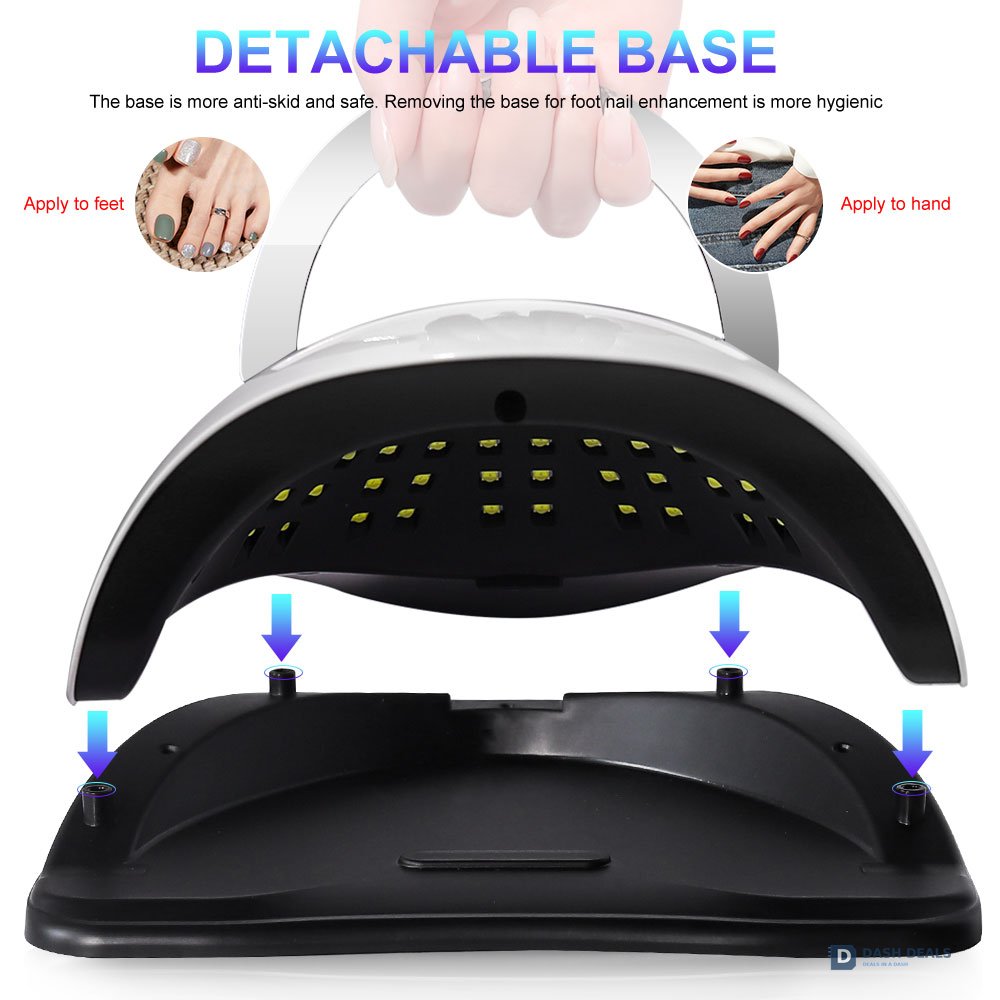 UV LED Nail Lamp 72-81 Beads - Pro High-Output Gel Polish Curing Light, 4 Timer Settings, Auto Sensor, Salon-Grade Wide-Coverage Nail Dryer