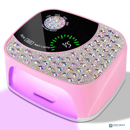Cordless Rechargeable UV LED Nail Lamp Professional - Wireless Gel Polish Curing Light with 4 Timers, Auto Sensor, Portable Nail Art Tool for Salon & Home
