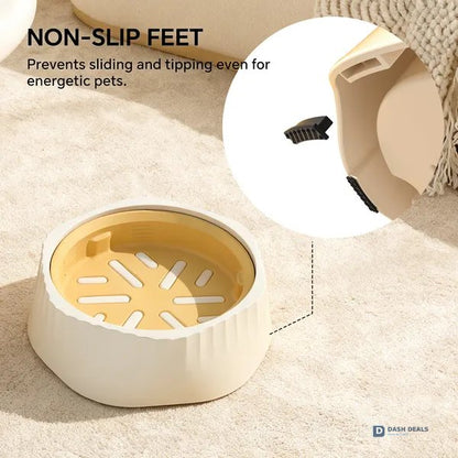 2-in-1 Cat Slow Feeder Bowl — Switchable Fast & Slow Feed, Large Plastic for Wet & Dry Food