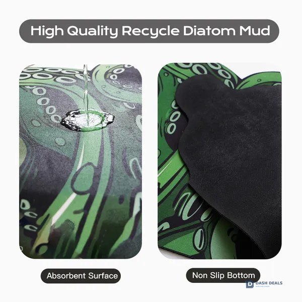 Cthulhu Octopus Bath Rug 27x18 — Gothic Anime Water-Absorbent Mat, Gamer Decor Gift