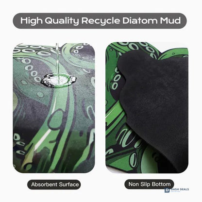 Cthulhu Octopus Bath Rug 27x18 — Gothic Anime Water-Absorbent Mat, Gamer Decor Gift