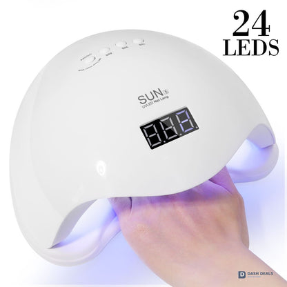 LED Nail Lamp with LCD Display - UV Nail Dryer for Gel Polish, 4 Timer Auto Sensor Curing Light, Professional Salon Tool for Fingernails & Toenails