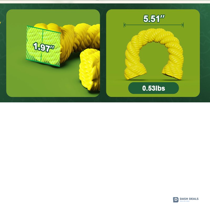 Natural Rubber Horseshoe Dog Chew Toy for Aggressive Chewers — Bouncy, Trainer-Approved