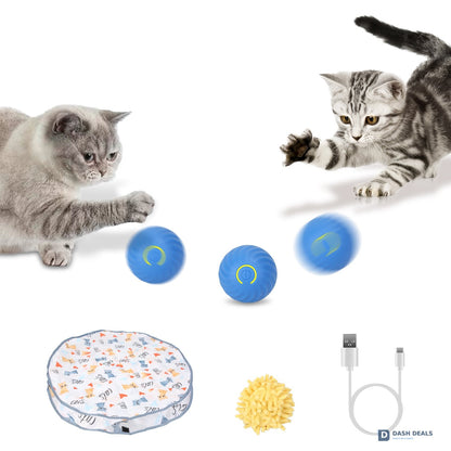 Motion-Activated Rolling Ball Cat Toy — Rechargeable Auto-Play for Indoor Cats
