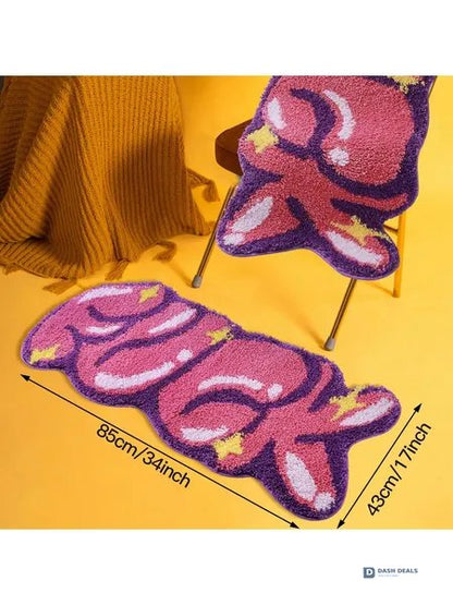Fluffy Bedroom Rug 2x3 — Soft Microfiber Non-Slip Absorbent, Modern Aesthetic Decor