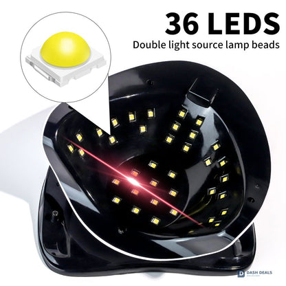 Portable UV LED Nail Light - Mini Travel Nail Dryer with Auto Sensor, 4 Timer Settings, Fast-Curing UV Nail Lamp for Fingernails & Toenails on the Go
