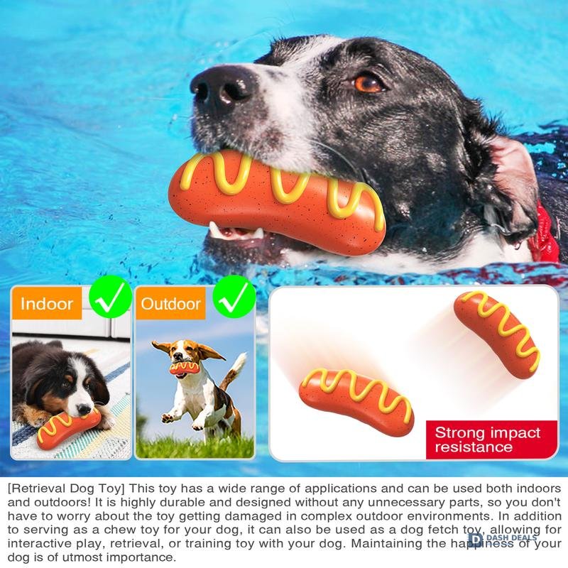 Indestructible Rubber Dog Chew Toy for Aggressive Chewers — Tough, Non-Toxic, Orange