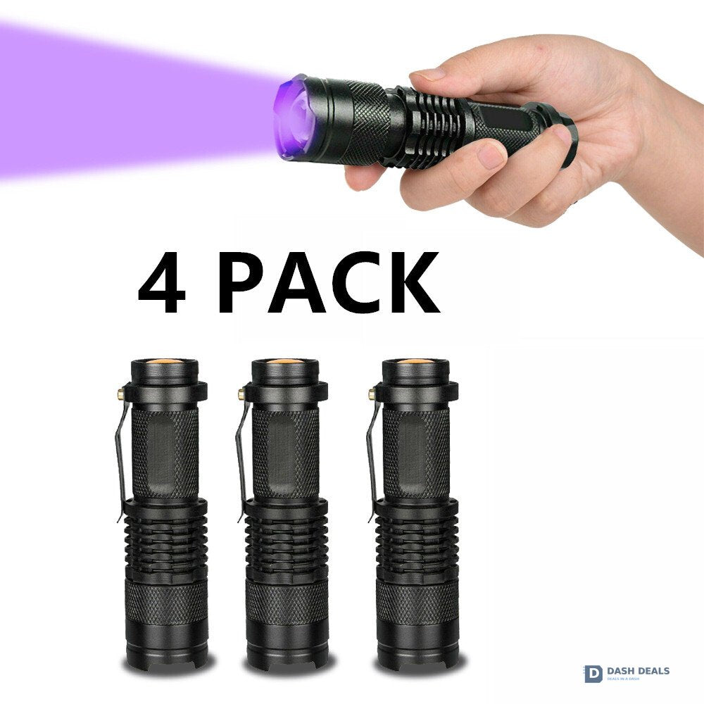 UV Blacklight Flashlight 395nm - Handheld LED UV Inspection Light for Pet Stains, Counterfeit Detection, Scorpion Hunting & Mineral Inspection