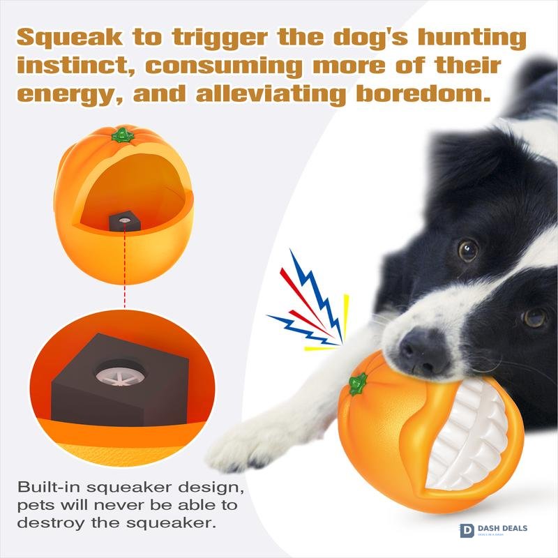 Tough Squeaky Ball Dog Toy for Aggressive Chewers — Training, Fetch, Indestructible