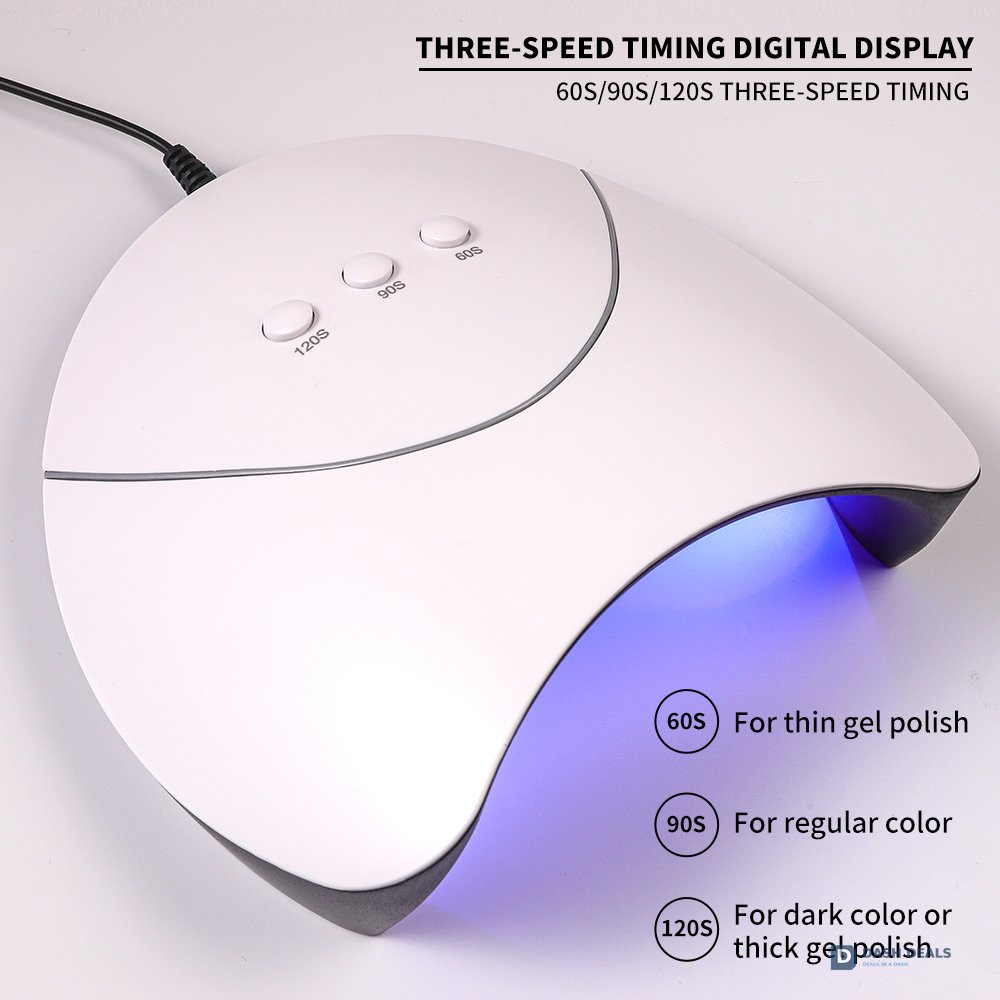 Handheld UV Nail Lamp Cordless - Mini Rechargeable LED Nail Dryer with 6 UV Lights, 3 Timers, Eye Protection Tech for Travel & Home Salon Use
