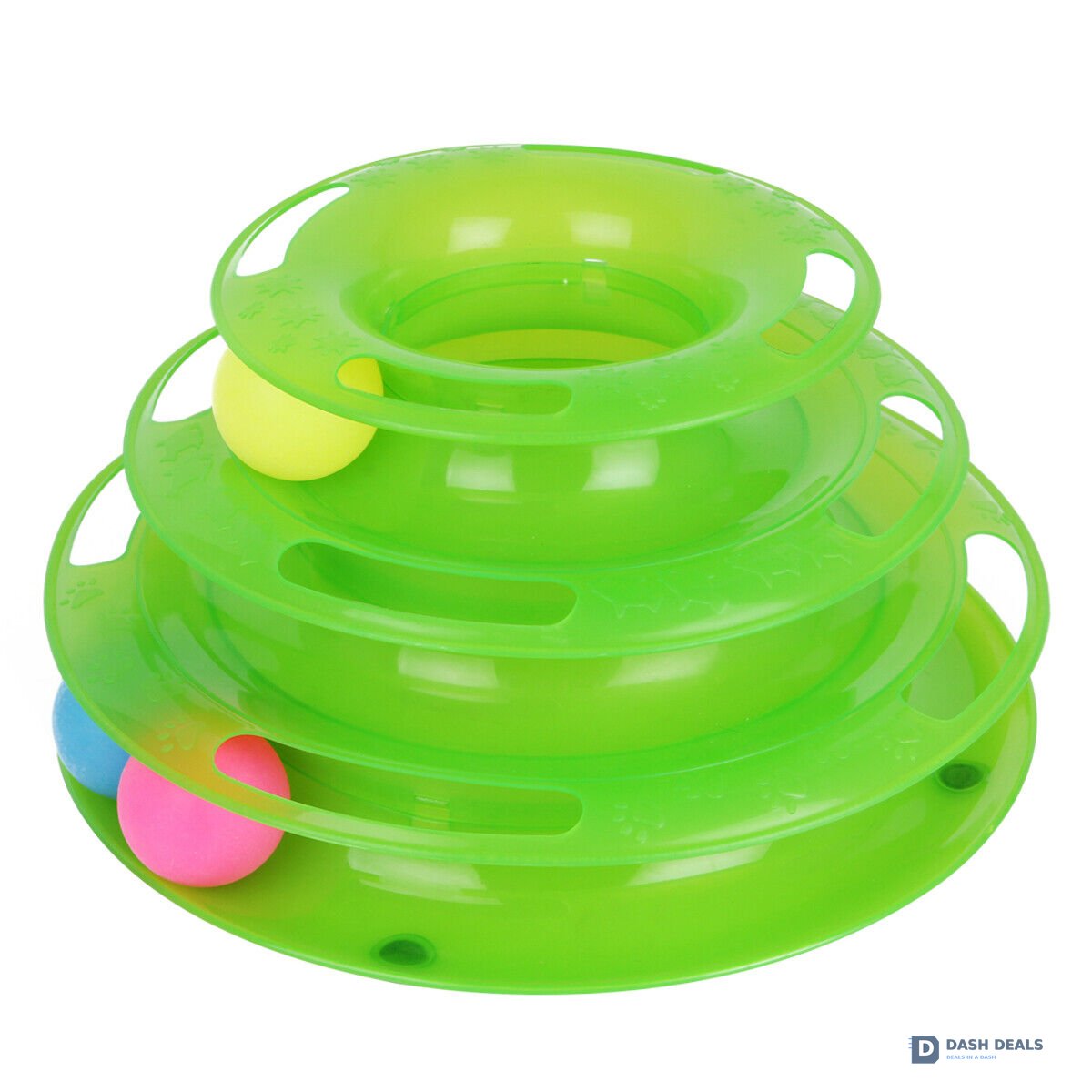 Interactive Cat Crazy Ball Disk Toy — Trilaminar Amusement Plate for Indoor Cats & Kittens