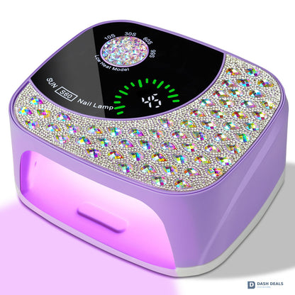 Cordless Rechargeable UV LED Nail Lamp Professional - Wireless Gel Polish Curing Light with 4 Timers, Auto Sensor, Portable Nail Art Tool for Salon & Home
