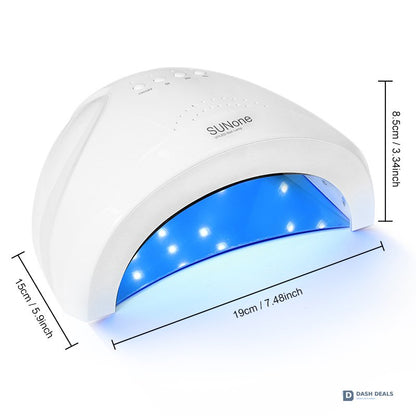 UV LED Nail Lamp 30 Beads - Smart Sensor Nail Dryer for Gel Polish, 4 Timer Settings, Fast-Curing Home Manicure Lamp for Salon-Quality Nails at Home
