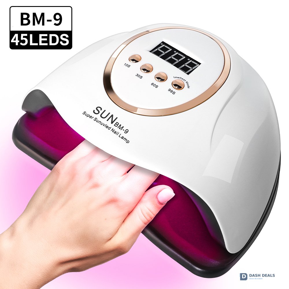 UV LED Nail Lamp Professional - Gel Polish Curing Light with 4 Timer Settings, Auto Sensor, Fast Drying for Fingers & Toes - Salon-Style Home Manicure Lamp
