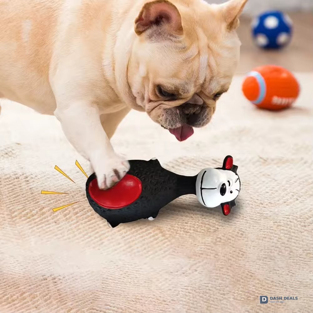 Latex Squeaky Dog Toys 4-Pack — Interactive Dental Chew for Puppies & Aggressive Chewers