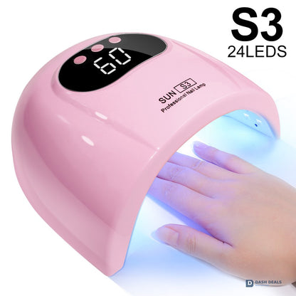 UV Nail Lamp with LCD Display - LED Nail Dryer for Gel Polish, 3 Timer Smart Sensor, Fast-Curing Manicure Light for Salon-Quality Nails at Home