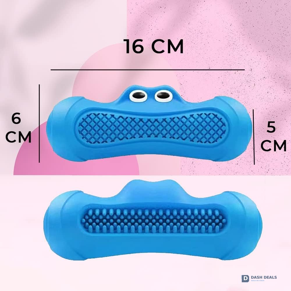 Indestructible Monster Squeaky Dog Chew Toy — Rubber, Non-Toxic for Aggressive Chewers
