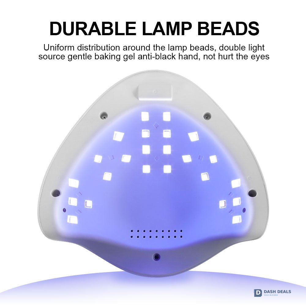 LED Nail Lamp with LCD Display - UV Nail Dryer for Gel Polish, 4 Timer Auto Sensor Curing Light, Professional Salon Tool for Fingernails & Toenails