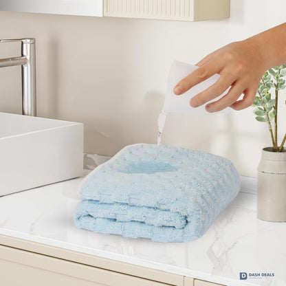 Luxury Microfiber Bath Towels 4-Pack 27.5x55 — 8X Absorbent, Quick-Dry, Hypoallergenic Spa Set