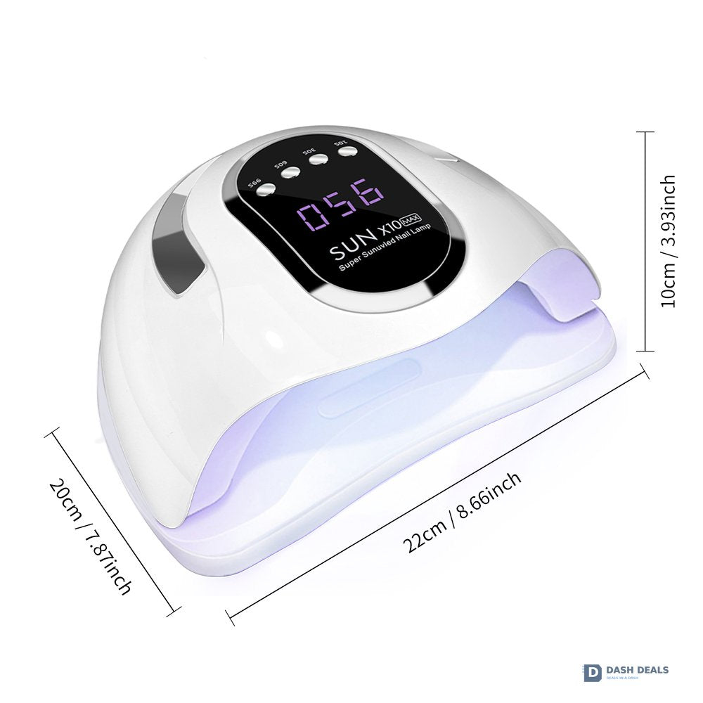 UV LED Nail Lamp 45 Beads - Professional Auto-Sensor Nail Dryer for Gel Polish, 4 Timer Settings, Fast-Curing Salon Manicure Lamp for Home & Pro Use