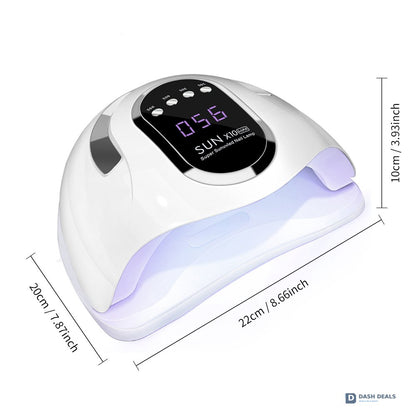 UV LED Nail Lamp 45 Beads - Professional Auto-Sensor Nail Dryer for Gel Polish, 4 Timer Settings, Fast-Curing Salon Manicure Lamp for Home & Pro Use
