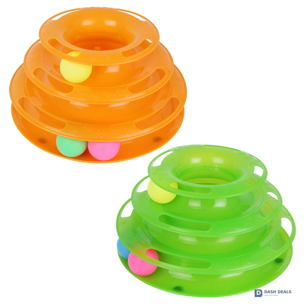 Interactive Cat Crazy Ball Disk Toy — Trilaminar Amusement Plate for Indoor Cats & Kittens