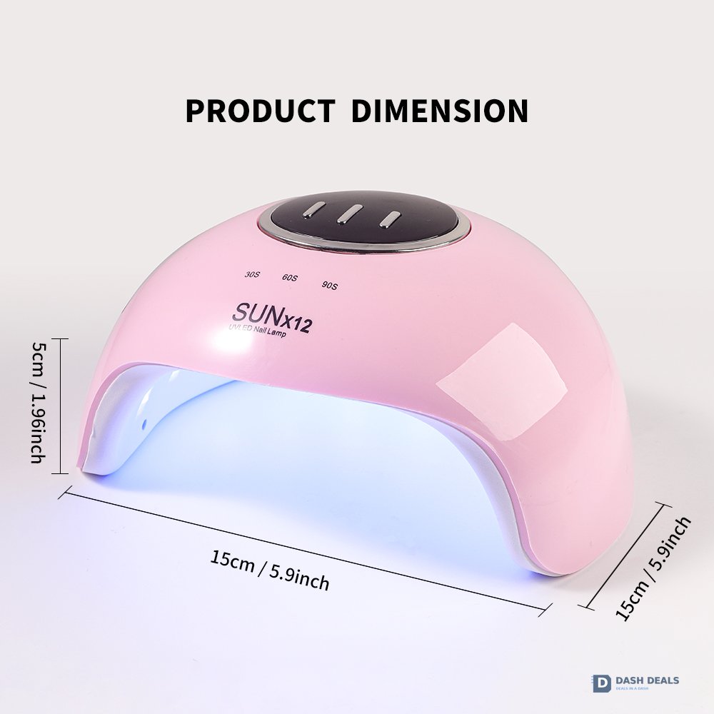 UV LED Nail Lamp 18 LED Beads - Professional Nail Dryer for Gel Polish, 3 Timer Settings, Auto Sensor, LCD Display - Compact Fast-Curing Gel Nail Lamp for Home Manicure