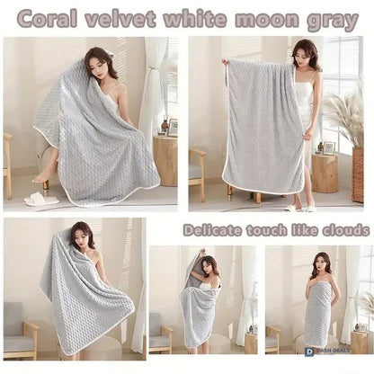 Waffle Ultra-Soft Bath Towel — Super Absorbent Quick-Dry Spa Fitness Travel Towel