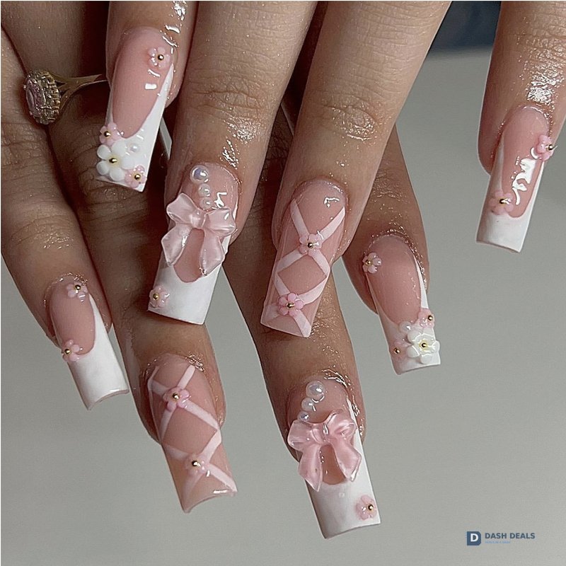 Planet Diamond Star Press-On Nails 24 PCS — Celestial Cosmic Nail Art Set