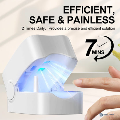Nail Fungus Treatment LED Light - Foldable Home-Use Nail Care Device for Discolored & Thickened Toenails and Fingernails, Travel-Friendly Onychomycosis Light Therapy