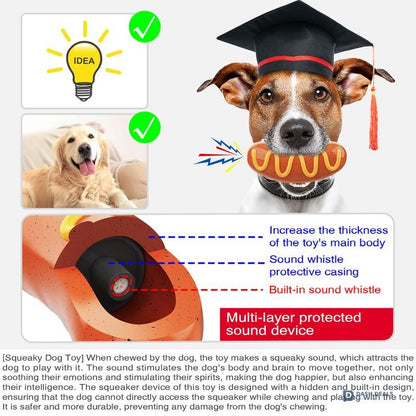 Indestructible Rubber Dog Chew Toy for Aggressive Chewers — Tough, Non-Toxic, Orange