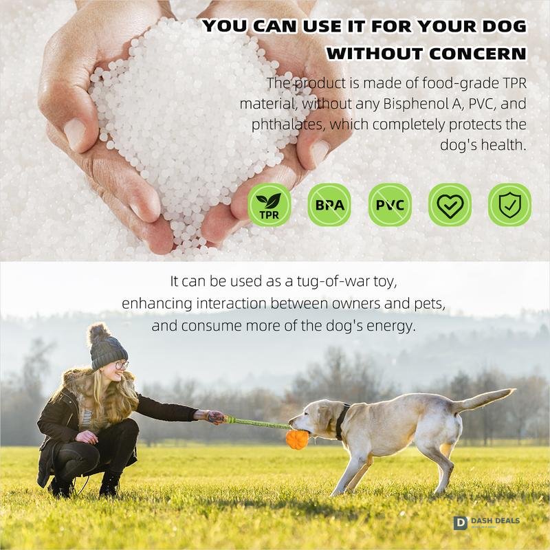 Heavy-Duty Dog Rope Fetch & Tug-of-War Toy — Aggressive Chewers, Indoor & Outdoor