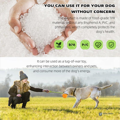 Heavy-Duty Dog Rope Fetch & Tug-of-War Toy — Aggressive Chewers, Indoor & Outdoor